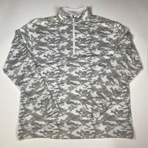 Straight Down Golf Pullover XL Camo Big Spring 1926‎ Quarter Zip Long Sleeve